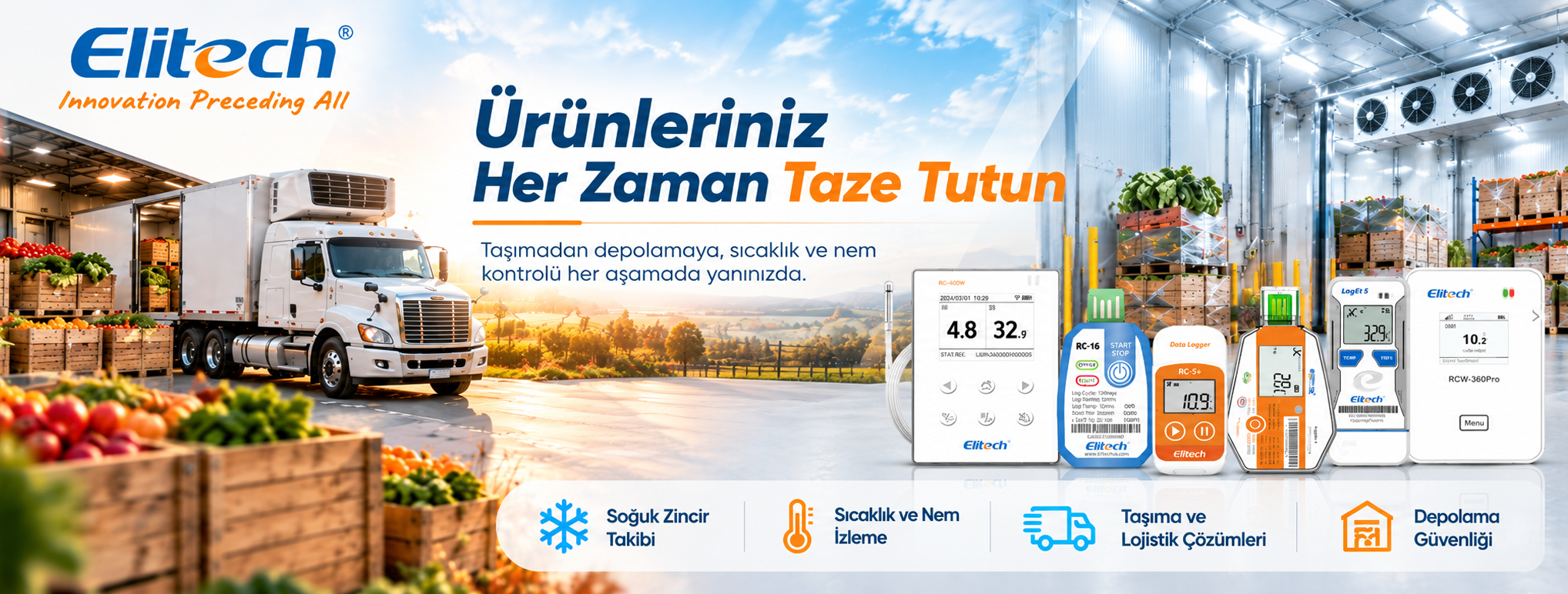 Elitech sıcaklık ve nem kayıt cihazları