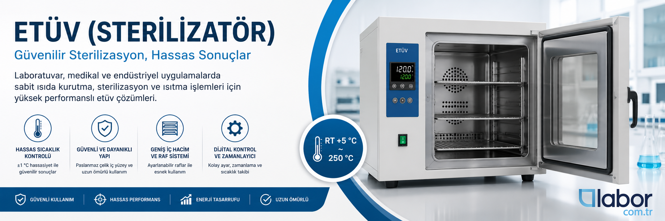 Laboratuvar tipi etüvler labor.com.tr'de