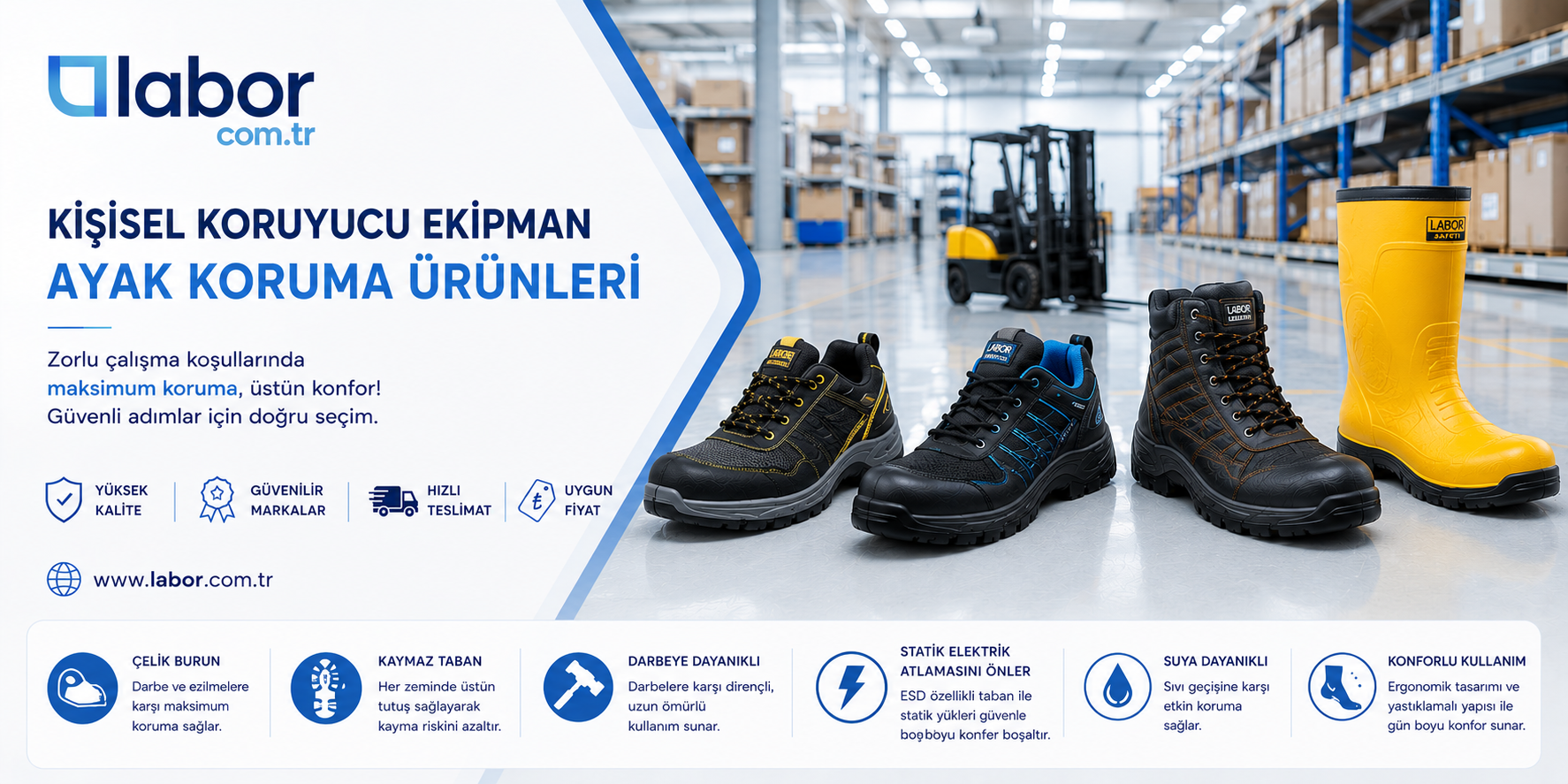 KKD Ayak Koruma Ürünleri - İş Güvenliği Ayakkabıları