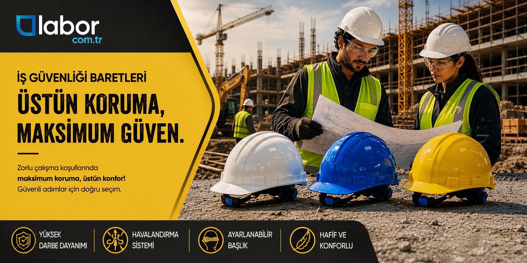 Baretler - Beyaz Mühendis Bareti - İş Güvenliği Bareti Fiyatları