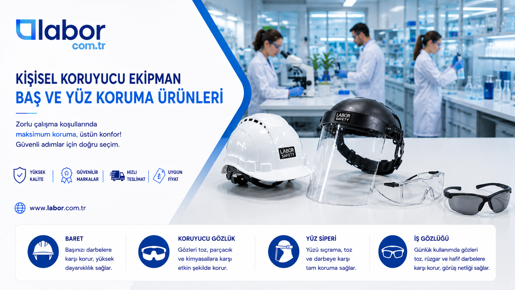 Baş, Yüz, Göz Koruyucu KKD Ekipmanları