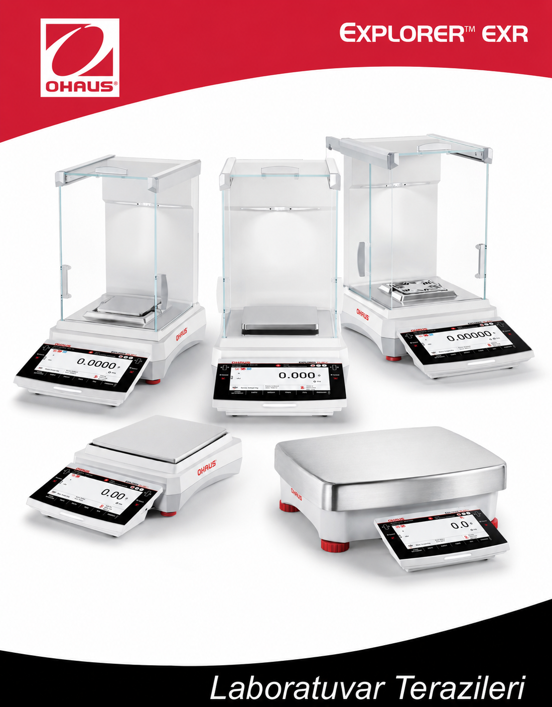 ohaus Explorer™ Precision EXR serisi laboratuvar terazileri