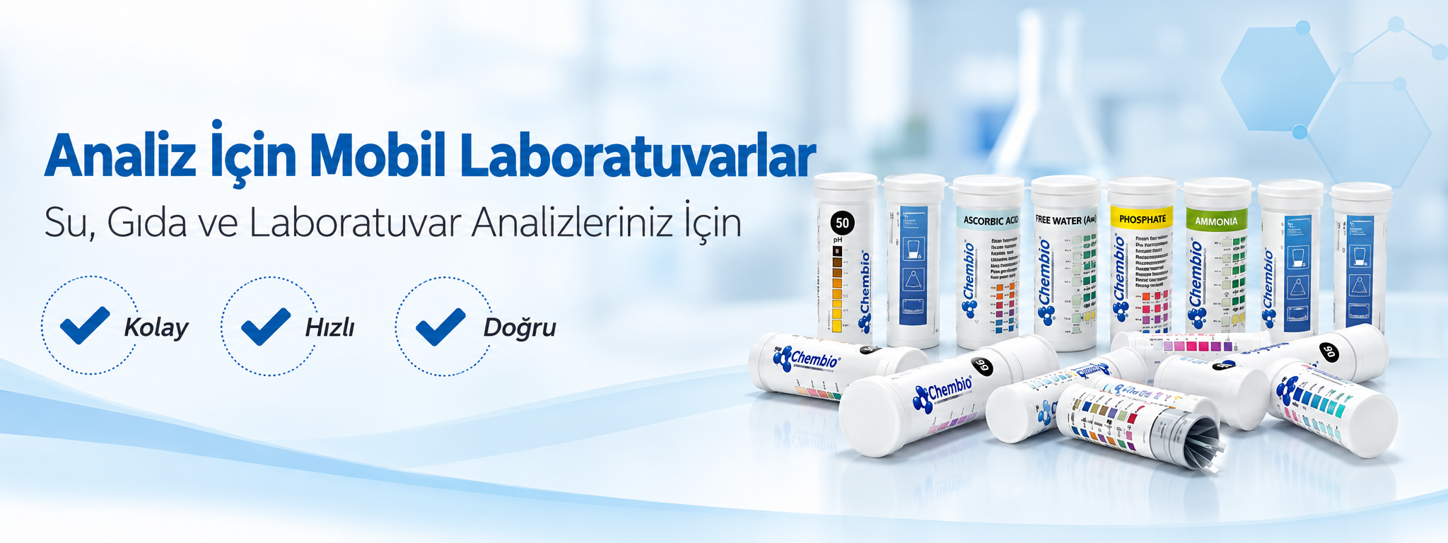 chembio su ve atıksu kitleri ve kimyasal çözeltiler