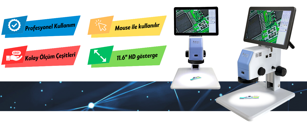 LT AZ 9513 Ölçüm Özellikli Dijital Mikroskop 71X / Sony IMX385 Sensör