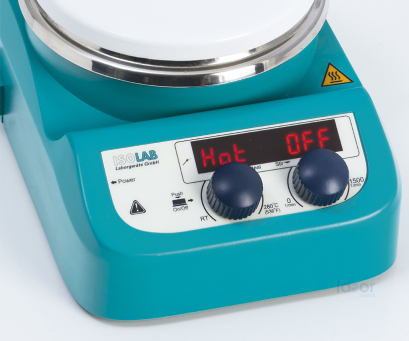 ISOLAB Isıtıcılı Manyetik Karıştırıcı RT... 280 °C / 100... 1500 rpm / 3 L