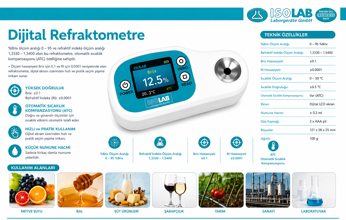 isolab dijital refraktometreler labor.com.tr'de