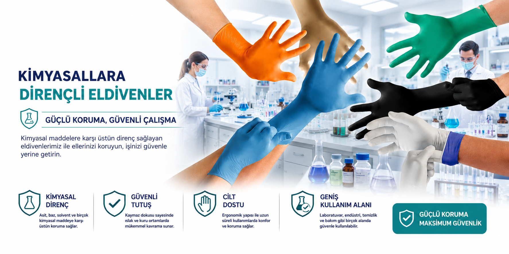 kimyasallara dirençli eldivenler