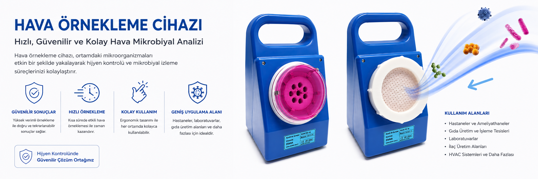mikrobiyal hava örnekleme cihazı