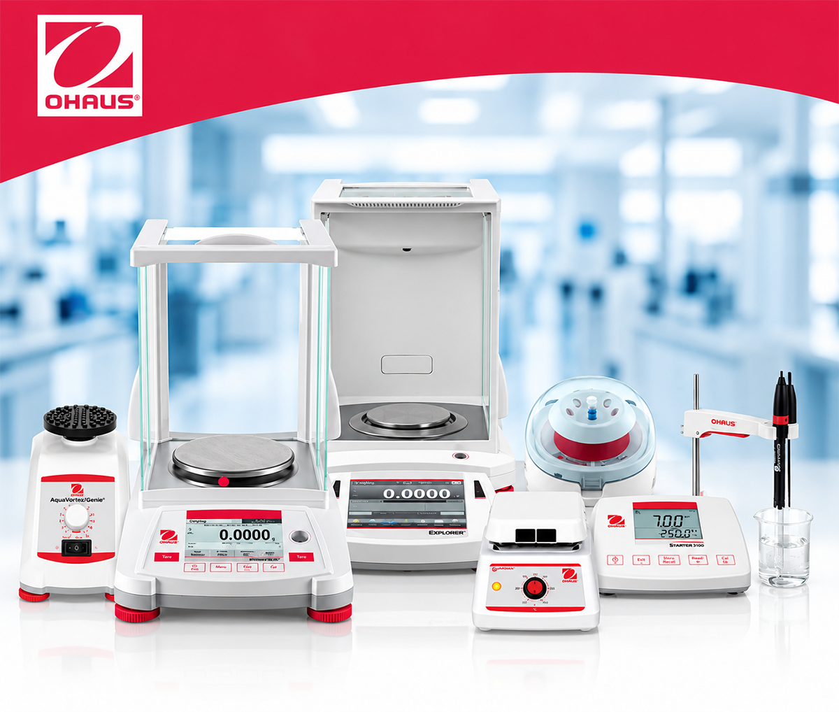 ohaus laboratuvar cihazları ve teraziler.