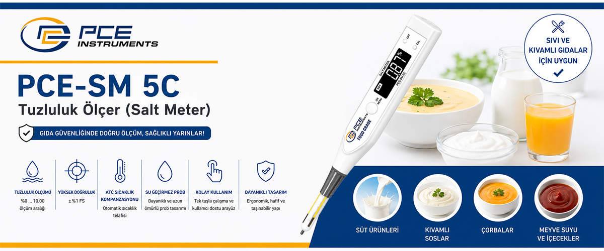 sıvı ve kıvamlı gıdalar için tuz oranı ölçer