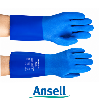 Ansell AlphaTec™ 23-200 Gıda Uyumlu Kimyasal ve Sıvı Korumalı PVC İş Eldiveni FDA Onaylı (8)