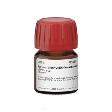 Sigma-Aldrich 228680 Sodium diethyldithiocarbamate trihydrate ACS reagent 100 gr