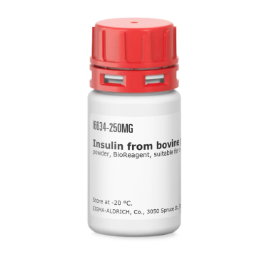 Sigma-Aldrich I6634 Insulin from bovine pancreas powder, BioReagent, suitable for cell culture 250 mg
