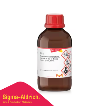 Sigma-Aldrich D251 Decahydronaphthalene, mixture of cis + trans reagent grade, 98% CAS No.: 91-17-8 500 mL