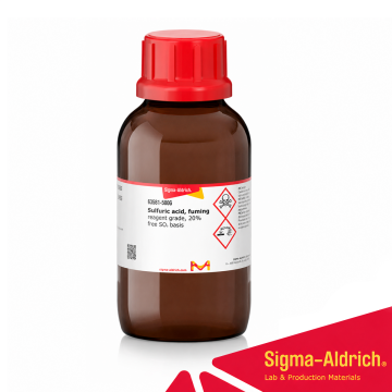 Sigma-Aldrich 435597 Sulfuric acid, fuming reagent grade, 20%, as free SO3 CAS No.: 8014-95-7 500 gr