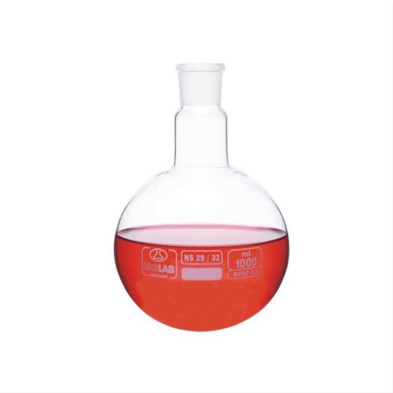 ISOLAB Balon - Cam - Dibi Yuvarlak - Şilifli - 500 ml - NS24/29