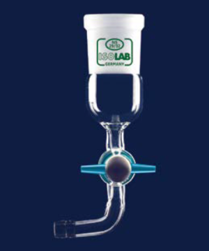 ISOLAB Adaptör - Eğimli - Musluklu - Çap 8 mm - Dişi Şilif : NS 14/23