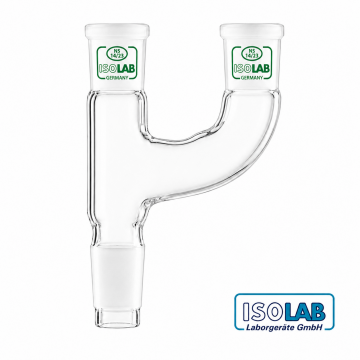 ISOLAB Adaptör - Çoklu - 2 Boyunlu - Paralel - Dişi Şilif : NS 14/23 - Erkek Şilif : NS 14/23 - Paralel Dişi Şilif : NS 14/23