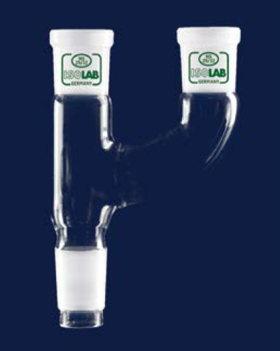 ISOLAB Adaptör - Çoklu - 2 Boyunlu - Paralel - Dişi Şilif : NS 24/29 - Erkek Şilif : NS 19/26 - Paralel Dişi Şilif : NS 19/26