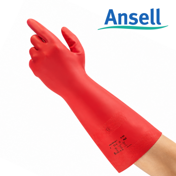 Ansell AlphaTec™ Solvex™ 37-900 Yüksek Riskli Kimyasal Koruma için Nitril Eldiven L