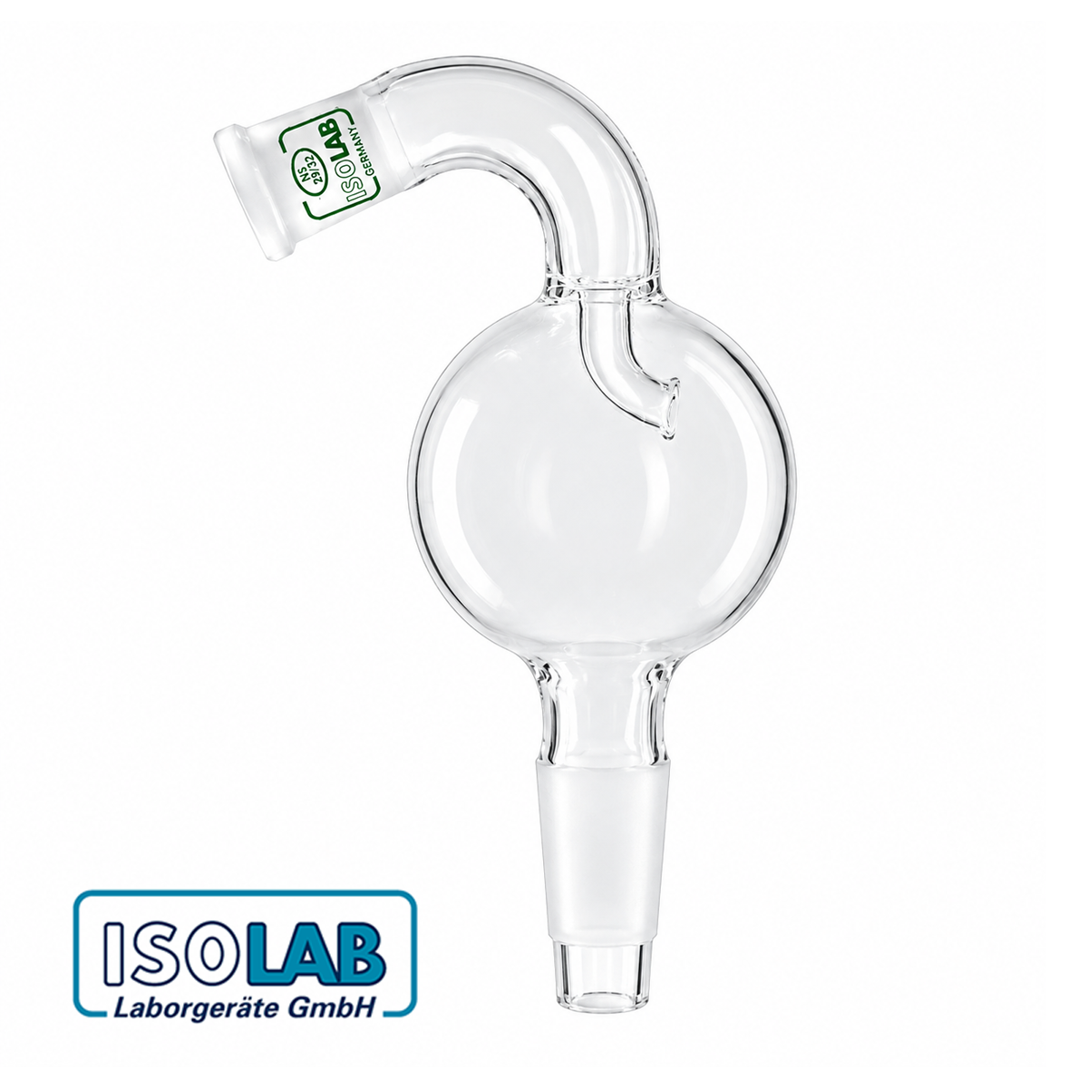 ISOLAB Adaptör - Sıçratma Tutucu - Eğimli - Dişi Şilif : NS 29/32 - Erkek Şilif : NS 29/32