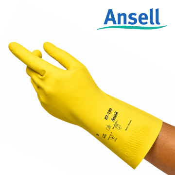 Ansell AlphaTec® 87-190 Sıvı ve Kimyasal Korumalı İş Eldiveni XS / 1 Çift