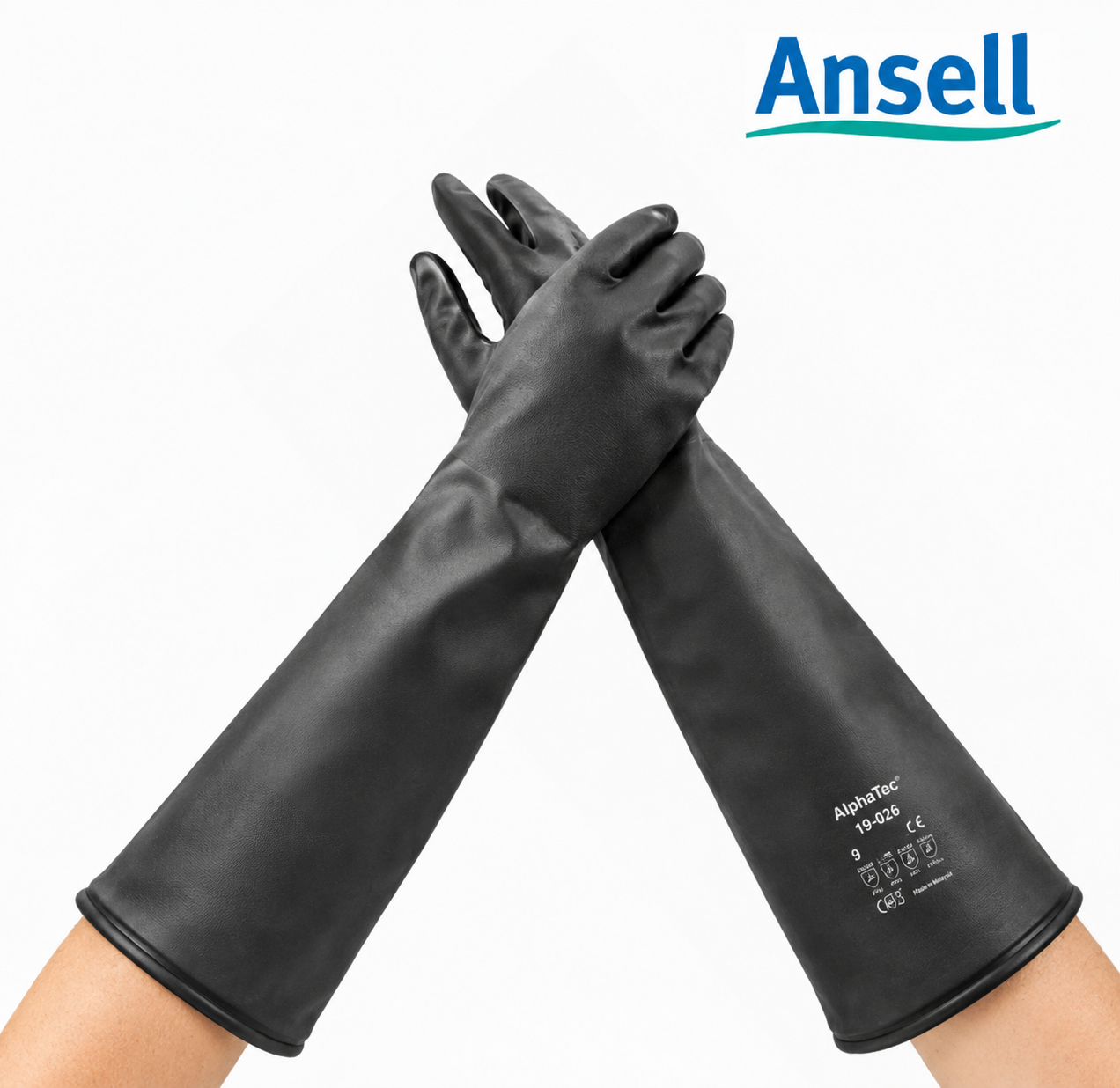 Ansell AlphaTec® 19-026 Sıcak Soğuk Dirençli Kimyasal İş Eldiveni (XL) / 1 Çift