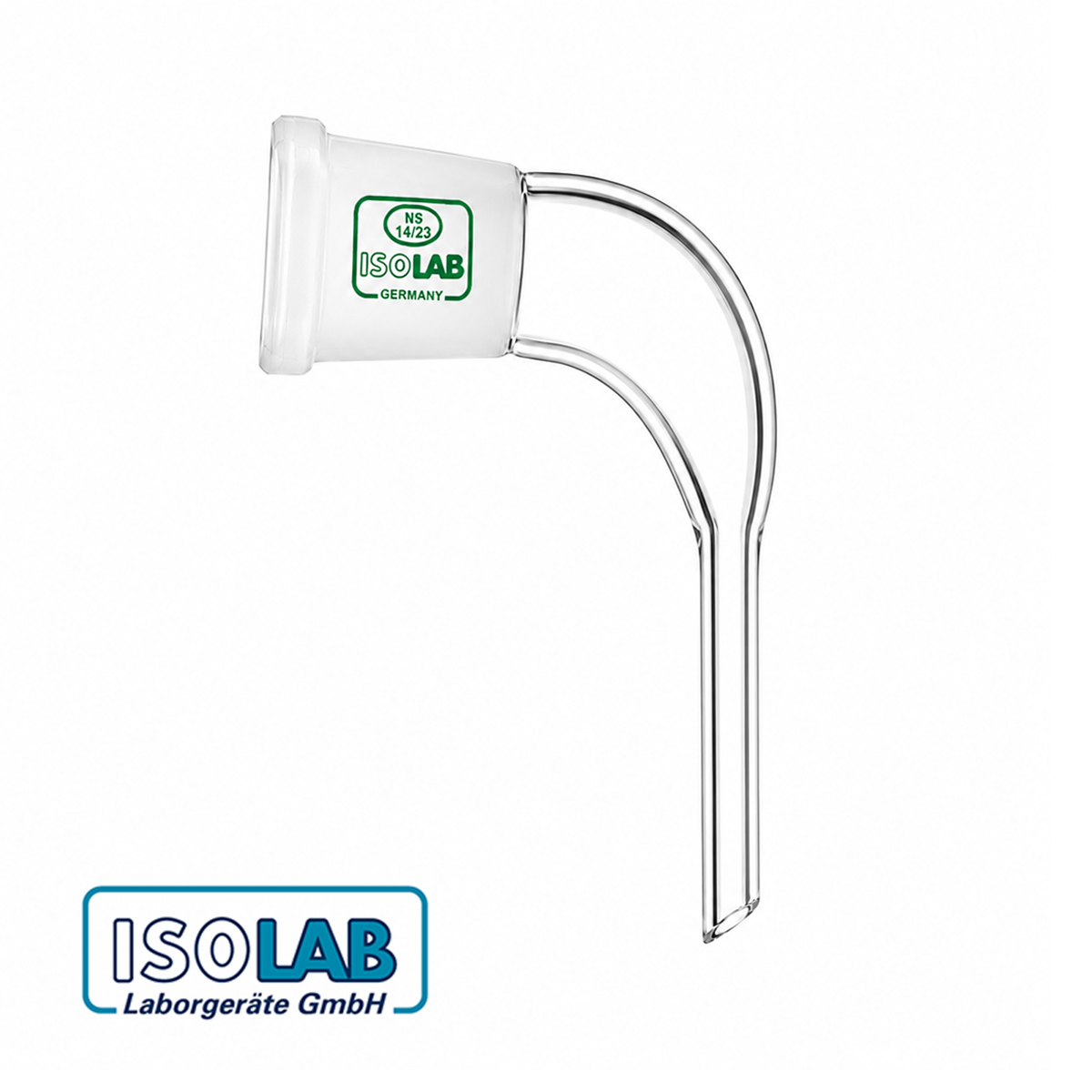 ISOLAB Adaptör - Aktarım - Destilasyon İçin - Eğimli - Dişi Şilif : NS 14/23 - 65 mm