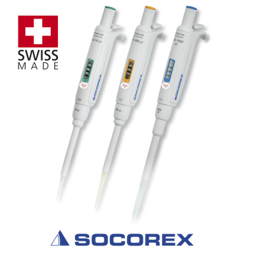 SOCOREX Acura® manual 825 Trio C Ayarlanabilir Otomatik Pipet Seti  (0.1 - 2 µL) + (0.5 - 10 µL) + (5 - 50 µL)