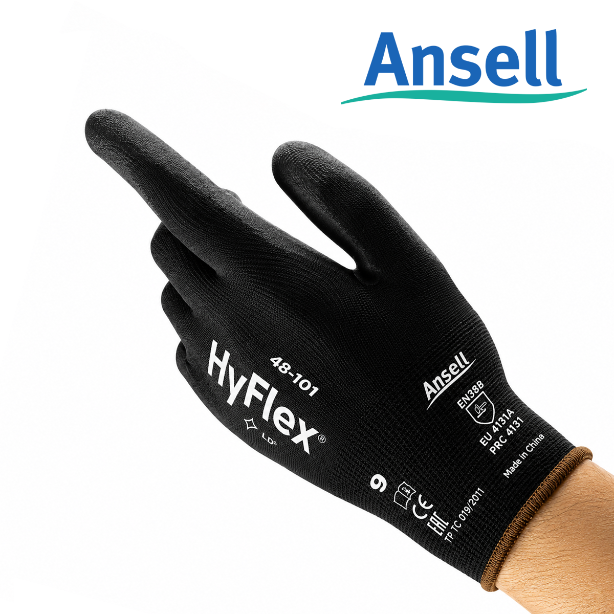 Ansell 48-101 Poliüretan Kaplı Montaj İş Eldiveni (L)