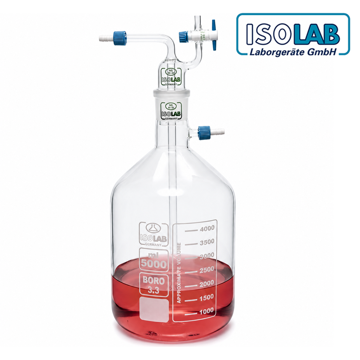 ISOLAB Manifold Düzenek Nuçe Şişesi - 5000 ml