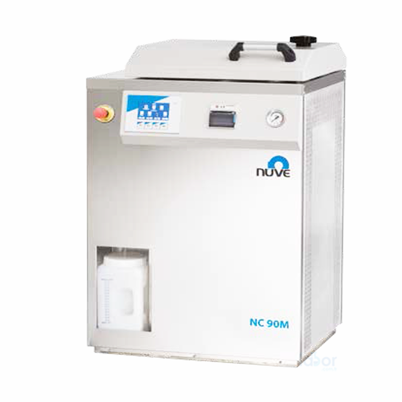 Nüve NC 90M Otoklav | Dik Tip Laboratuvar Buharlı Sterilizatörü 105 - 135 °C / 90 L