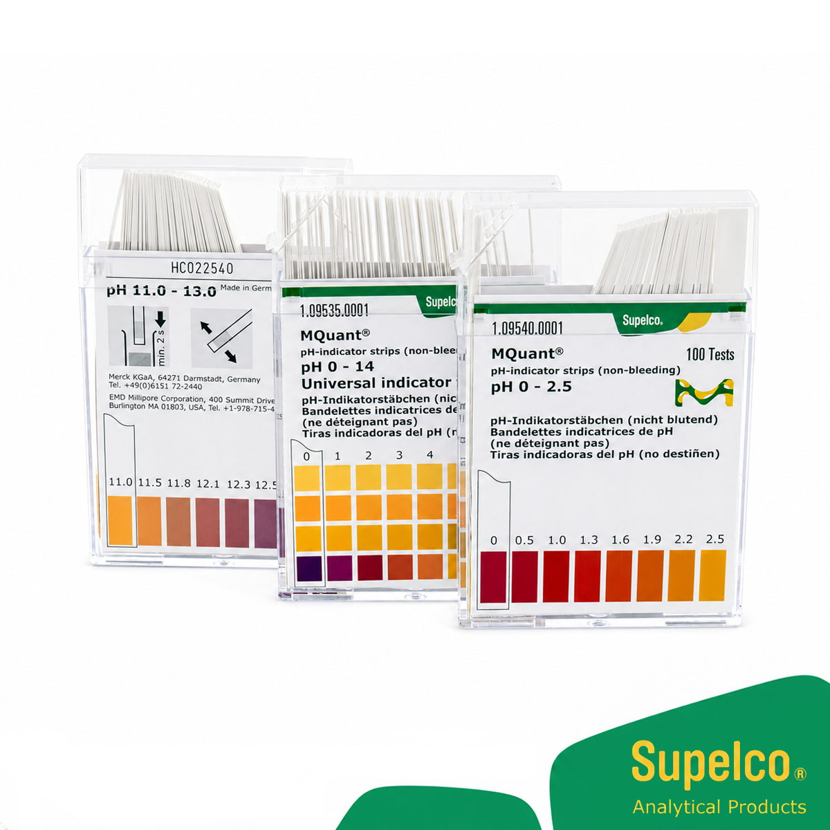 Merck 109532 pH-İndikatör Şeritleri Alkalit®  pH 7.5 - 14.0  McolorpHast™ 1 Ep