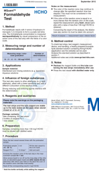 Merck 110036 Formaldehit Testi Kolorimetrik 10 - 20 - 40 - 60 - 100 Mg/L Hcho Mquant™