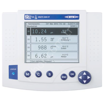 WTW IQ Sensor Net 2020 Xt Terminal  pH, Orp, Çözünmüş Oksijen, İletkenlik, Sıcaklık, Spesifik İletkenlik, Tuzluluk, Bulanıklık, Akm, Amonyum, Nitrar, Potasyum, Koi, Tok, Çözünmüş Organik Karbon, Sak, Boi Ölçer   20 Sensör Bağlanabilen Online Ölçüm Sistemi