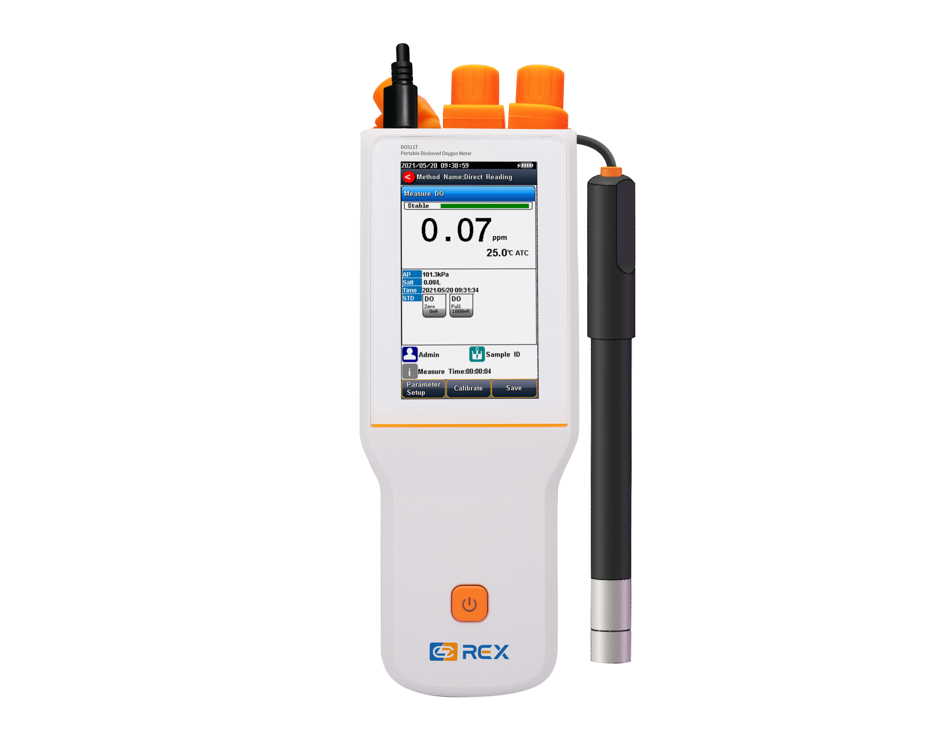 REX DO511T Portatif Oksijen Ölçer DO-958-Q Polarographic DO Elektrod ile