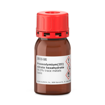 Sigma-Aldrich 205133 Praseodymium(III) nitrate hexahydrate 99.9% trace metals basis 50 gr