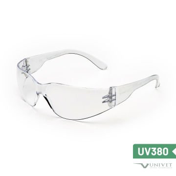 Univet 513 Clear 2 Laboratuvar Gözlüğü - Çizilme (AS) ve Buğu (AF
