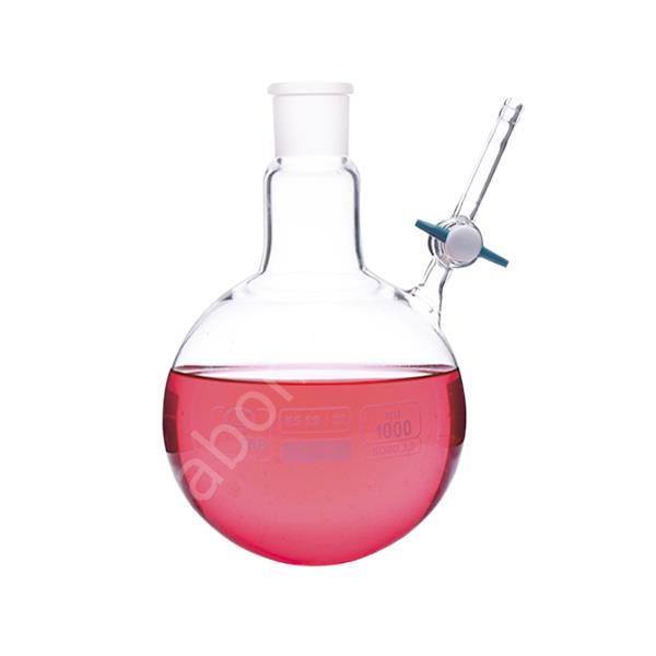ISOLAB Balon - Azot - Yuvarlak Dipli - Musluklu - Dişi Şilif : NS 14/23 - 250 ml