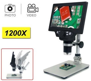 LT G1200 Dijital Mikroskop 1200X / 7'' HD Ekran / 8 LED Aydınlatma