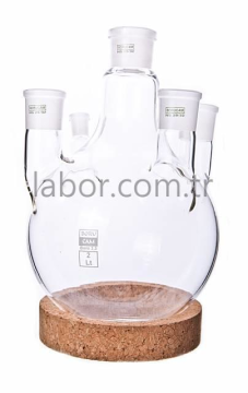 Borucam  Beş Boyunlu Dibi Yuvarlak Balon 5000 ml