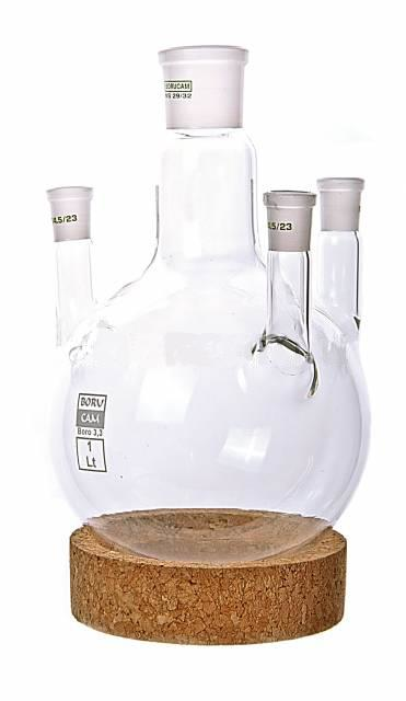 Borucam  Dört Boyunlu Dibi Yuvarlak Balon 500 ml