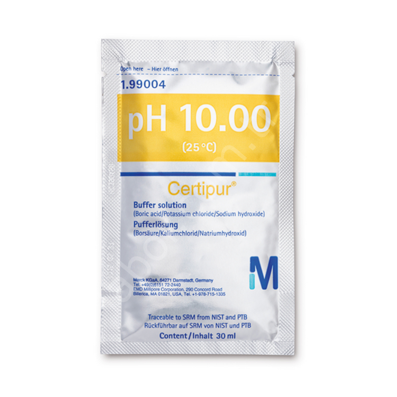 Merck 199004 (Boric Acid/Potassium Chloride/Sodium Hydroxide), Traceable To Srm From Nıst And Ptb pH 10.00 (25°C) Certipur®  30  X 30  Ml
