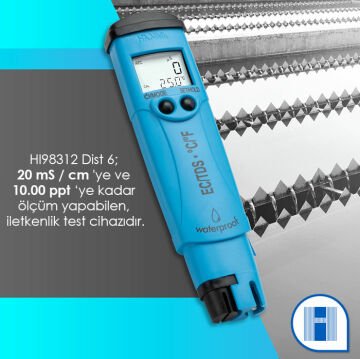 HANNA HI98312 DIST® 6 Cep Tipi İletkenlik Ölçer 0... 20 ms/cm EC ve TDS Ölçer