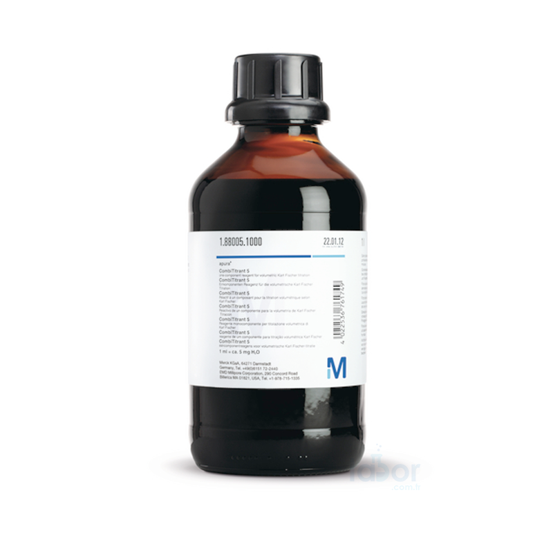 Merck 188005 Combititrant 5 One-Component Reagent For Volumetric Karl Fischer Titration 1 ml ≙ Ca. 5 Mg H₂O Aquastar™  (34805 )1 L