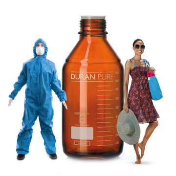 Duran® Pure Uv Korumalı Amber Şişe GL 45  1000 ml