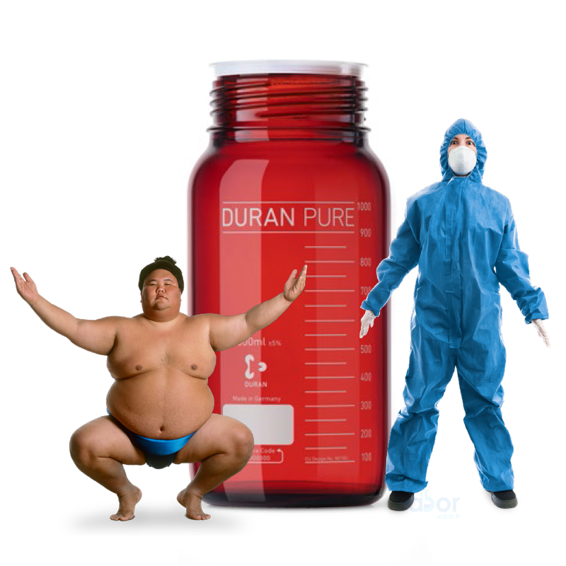 Duran® Pure Gls 80® Uv Korumalı Geniş Ağızlı Şişe   Gls 80  500 ml