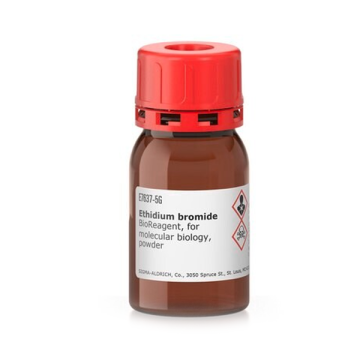 Sigma-Aldrich E7637 Ethidium bromide BioReagent, for molecular biology, powder CAS No.: 1239-45-8 5 gr