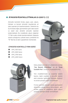 MSE Furnace Atm_2200_ 12 Atmosfer Kontrollü Fırın  12 L/2200 °C