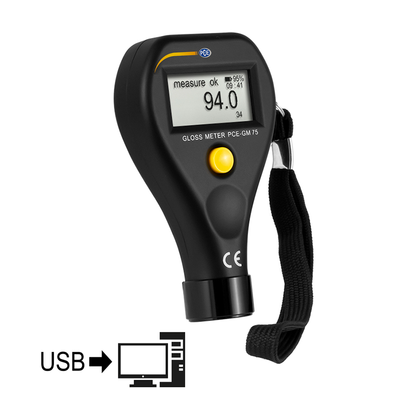 PCE GM75 Parlaklık Ölçer (Glossmetre)  0... 99.9 GU / 100... 1000 GU / 60°